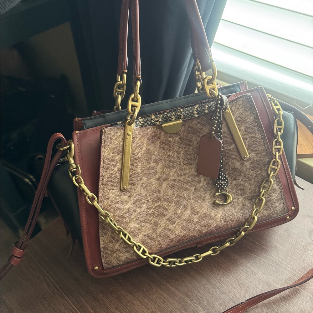 Coach Dreamer Signature Canvas Shoulder Bag